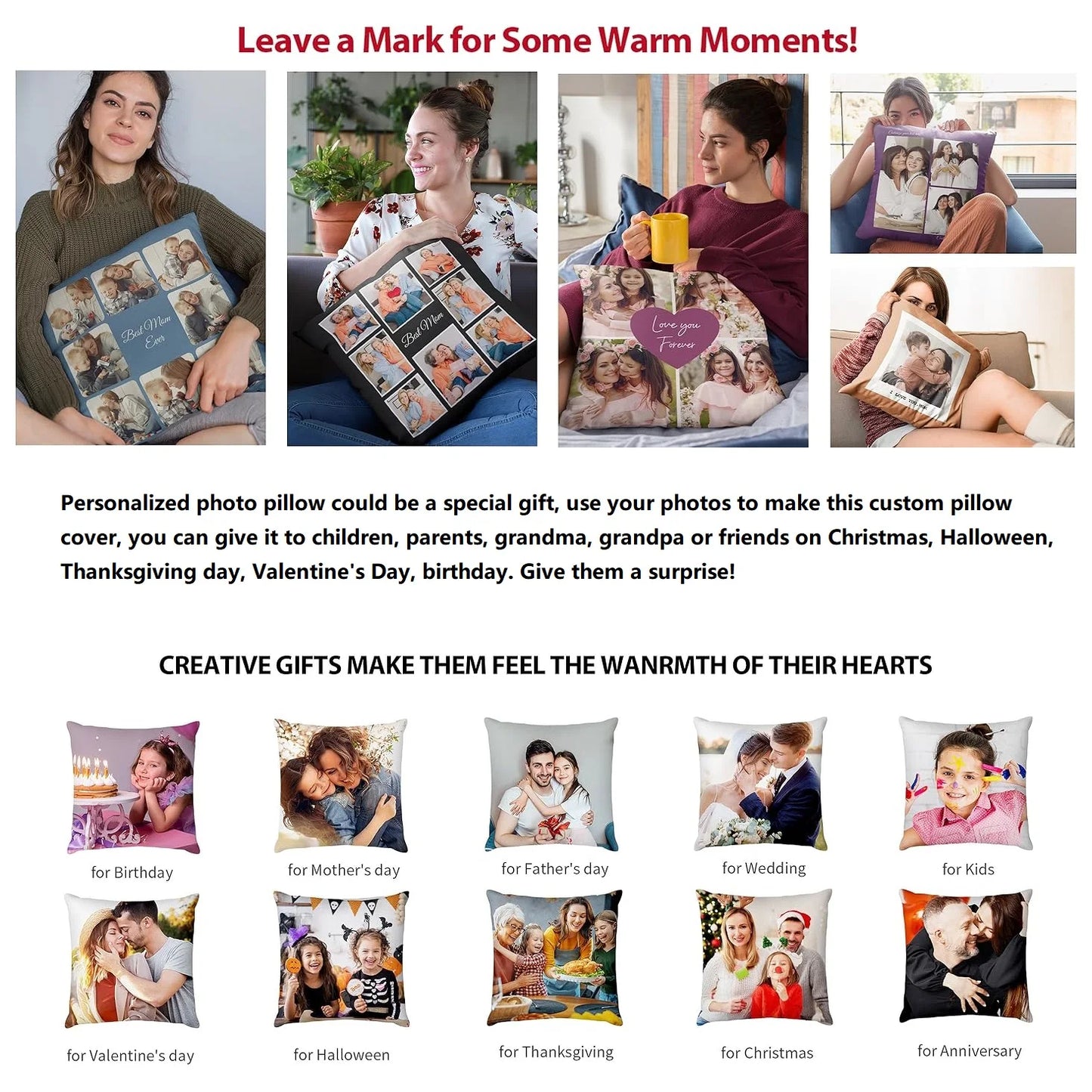 Customized Pillow Cover Personalized, Wedding Keepsake, Pet Memorial Pillowcase Custom Design