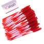 50 Pcs Shiny Crystal Eyelash Applicator Disposable Diamond Handle Nylon Two Colors Mascara Wands Spoolies Pink Brushes