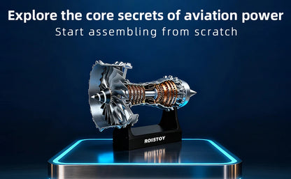 Turbofan Engine Model Aircraft Engine Kit DIY Assembly Model Toy Aircraft Engine Model Mechanical Science Educational Toy
