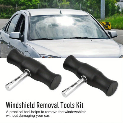 3pcs A Set Car Auto Windshield Removal Tool Windscreen Window Glass Cutting Wire & Handles Car Accessories