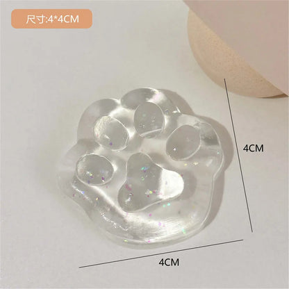 NEW Fidget Toy Mini Squishy Toys Mochi Ice Block Stress Ball Toy Kawaii Transparent Cube cat paw fish Stress Relief Squeeze Toy