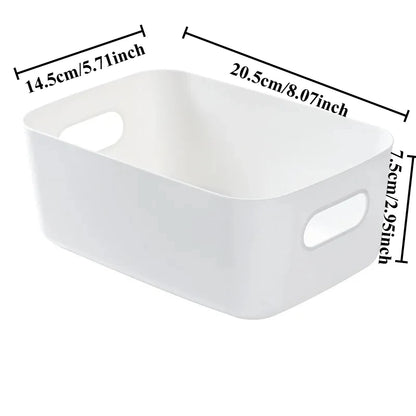 1/3pcs Dormitory Miscellaneous Storage Box Desktop Cosmetic Storage Box Bathroom Kitchen Bedroom Plastic Storage Basket