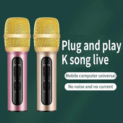 Portable Mini Wireless Condenser Mic Gadget Home Noise Reduction Microphone Integrated Audio Confere for Singing Songs