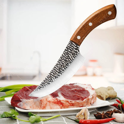WXCOO Professional Kitchen Chef Boning Knife Forged Stainless Steel Handmade Fishing Knife Meat Cleaver Butcher Knife