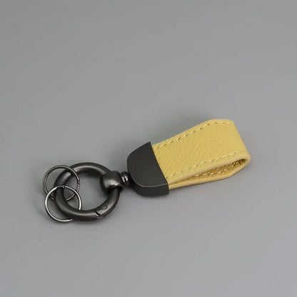 Short Lovely Leather Keychain Vintage Personalized Keyring Custom Logo Name Car Key Holder Chain Laser Engrave Women Charm Gift