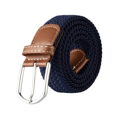 Unisex Elastic Fabric Woven Casual Women Belt Pin Buckle Expandable Braided Stretch Canvas Stylish Leisure Belts for Men