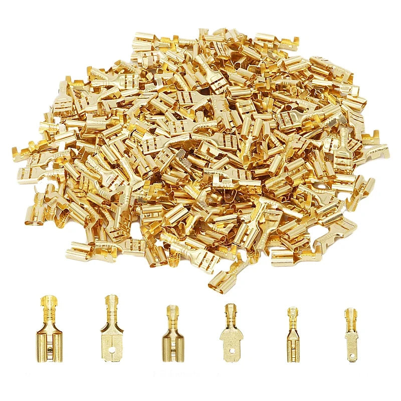 Box Insulated Male Female Wire Connector 2.8/4.8/6.3mm Electrical Crimp Terminals Termin Spade Connectors Assorted Kit 270PCS