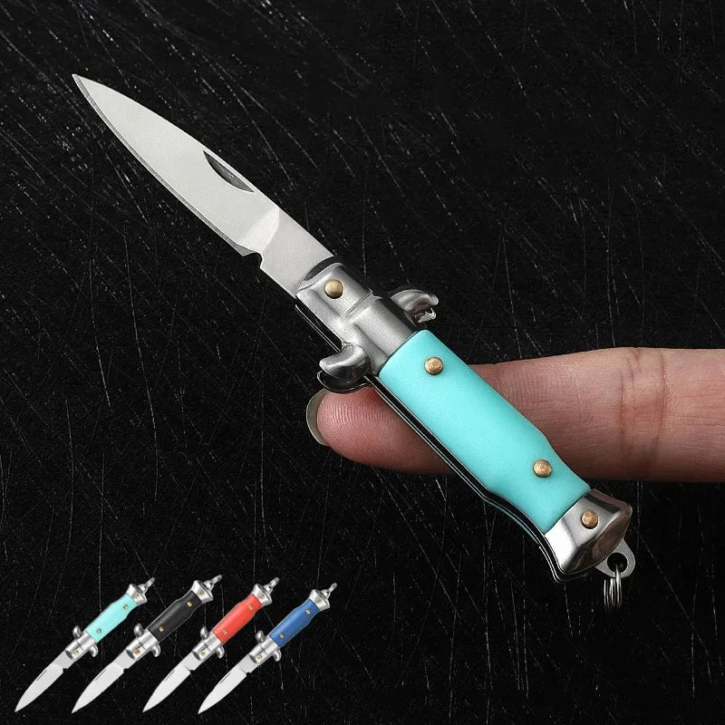 MiniPortable Folding Pocket Knife Multifunction EDC Keychain Pendant Camping Outdoor Survival Blade Cutter Opener Unpacking Tool