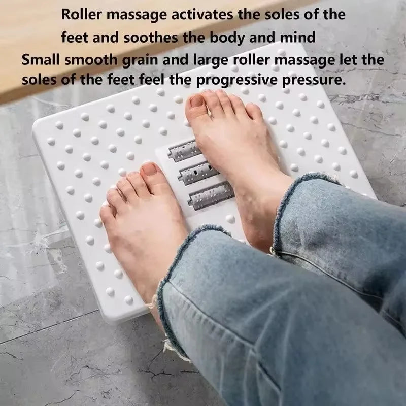 Portable Foot Stool with Massage Rollers Ergonomic Support for Home and Office Under-Desk Comfort