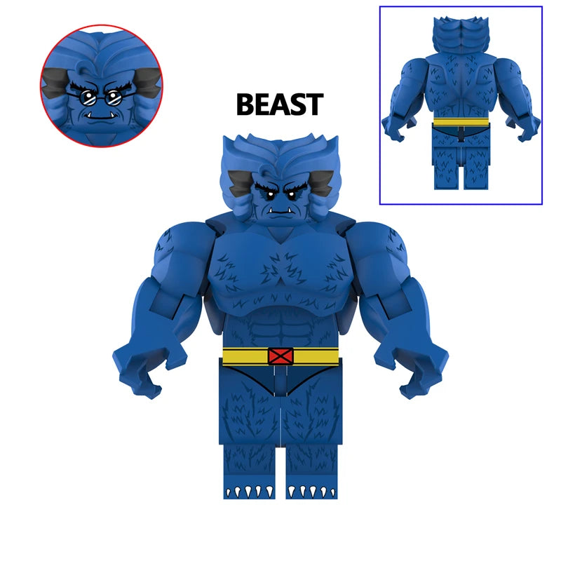 7.5CM Big Size Movable Figure Hulk Lizard Rhino Thing Colossus Hulkbusters Infinity War Model Building Blocks Toys Action Bricks