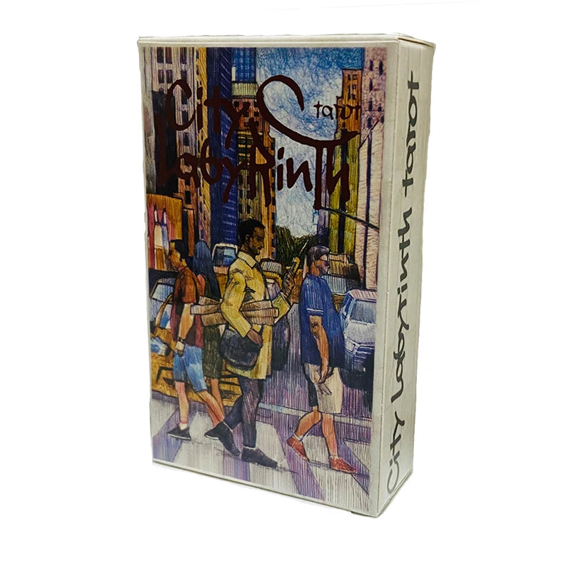 City Labyrinth Tarot cards 78 Deck English Board games Selfcare for Tarot Readings Vibrant Easy Deck Fortune Telling Game