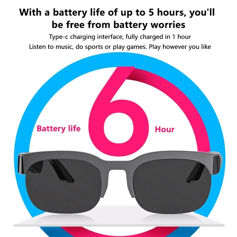 Lenovo XG89 AI Smart Translator Sunglasses Bluetooth 110+ Languages UV400 Real-time Translation Hands-free Calls Travel