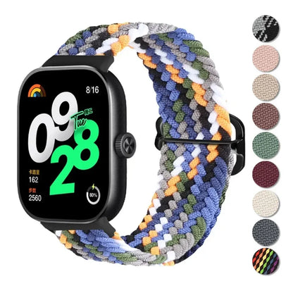 do paska Redmi Watch 4 Akcesoria Regulowany sportowy elastyczny nylonowy pleciony zamienny pasek correa bransoletka Miband 8 pro band