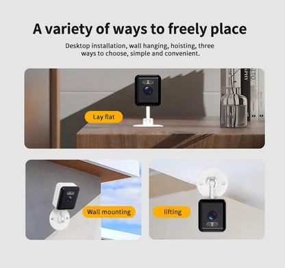5MP Mini Cube Camera 2.4G Wifi Indoor Security IP Cam with Two Way Audio 2K Human Detection Smart Home Baby Monitor Tuya