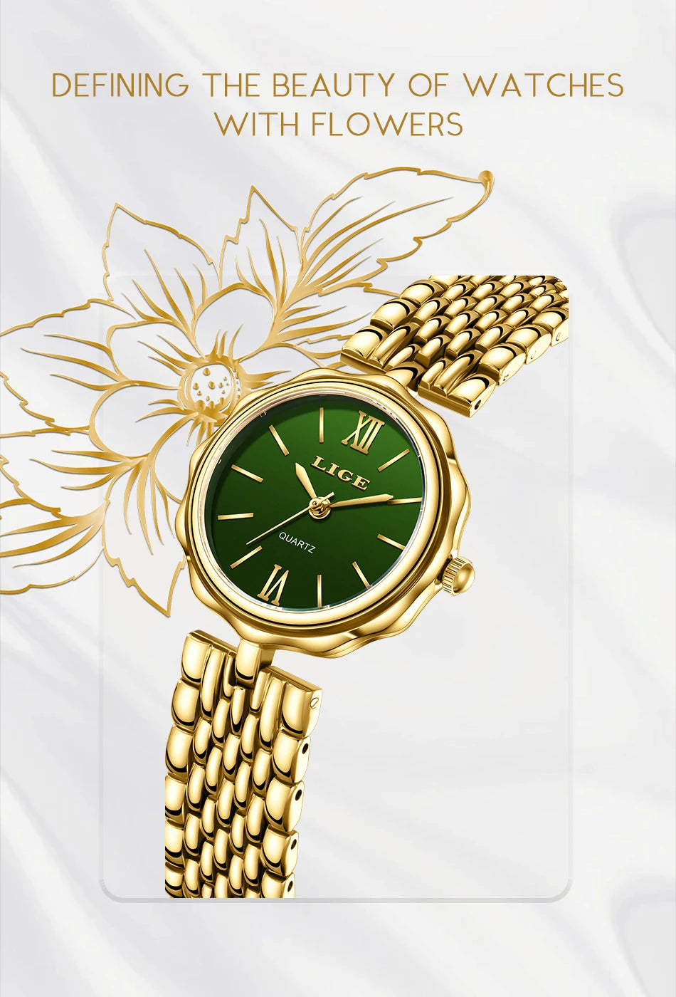 LIGE Quartz Women Watches Fashion Elegant Bracelet Watch For Women Luxury Creative Steel Waterproof Watch Femme Relogio Feminino