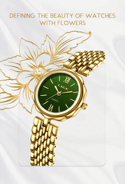 LIGE Quartz Women Watches Fashion Elegant Bracelet Watch For Women Luxury Creative Steel Waterproof Watch Femme Relogio Feminino
