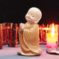 Mini Little Monk Statue Resin Monk Figurine Cute Buddha Monk Statue Decoration Home Living Room Desktop Ornament Children's Gift
