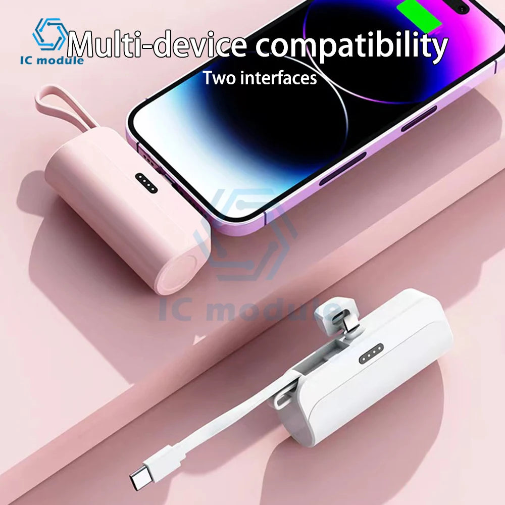 Welding-free 1-cell 21700 Mini Battery Power Bank Case 18650 Battery Box DIY Mobile Power Supply Box kit Suitable for IOS/Type-C