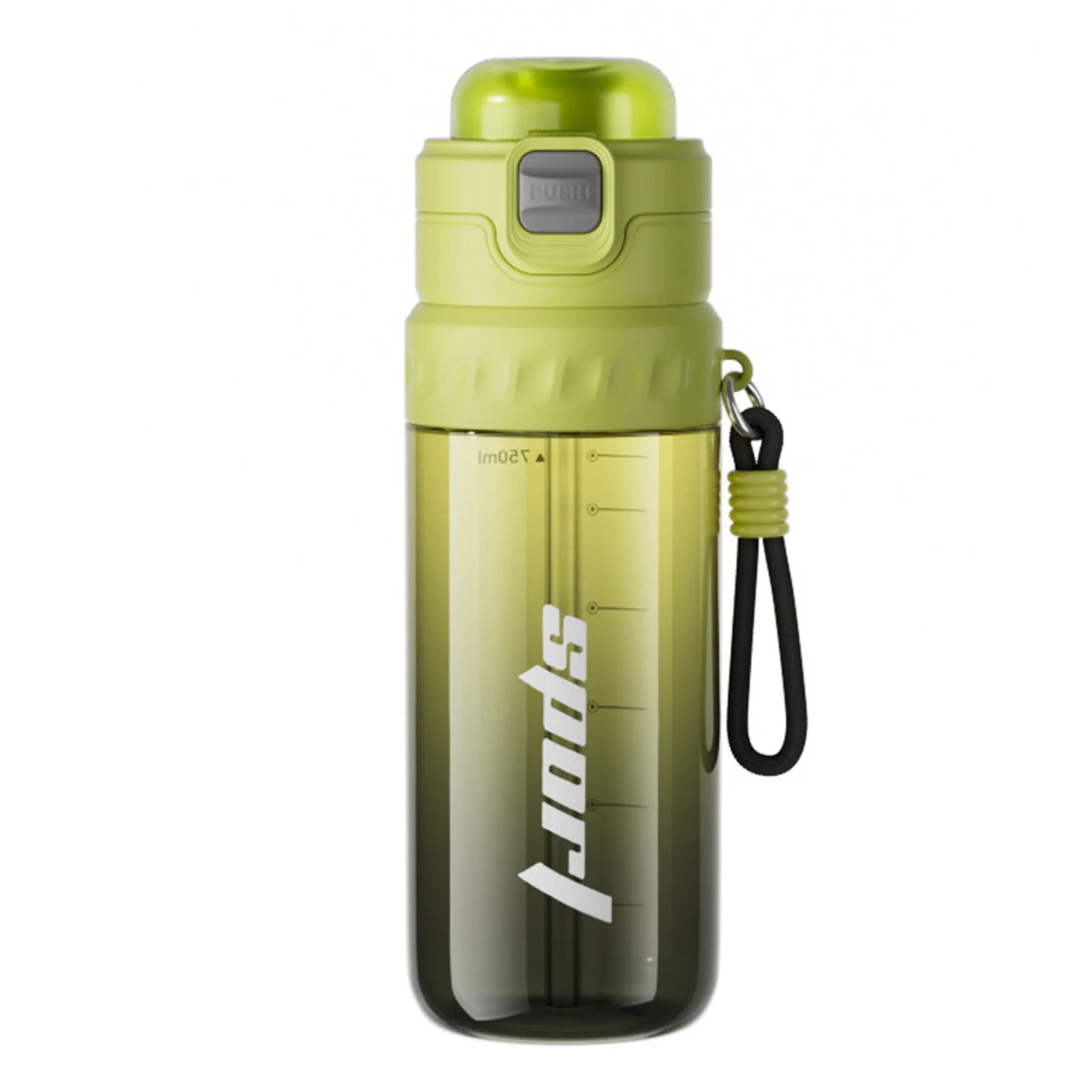 750ML Portable Mist Spray Water Bottle with Straw Double Drinking Sports Bottle for Office School Travel Gym Yoga