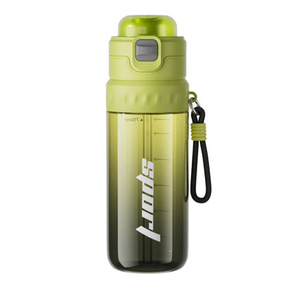 750ML Portable Mist Spray Water Bottle with Straw Double Drinking Sports Bottle for Office School Travel Gym Yoga