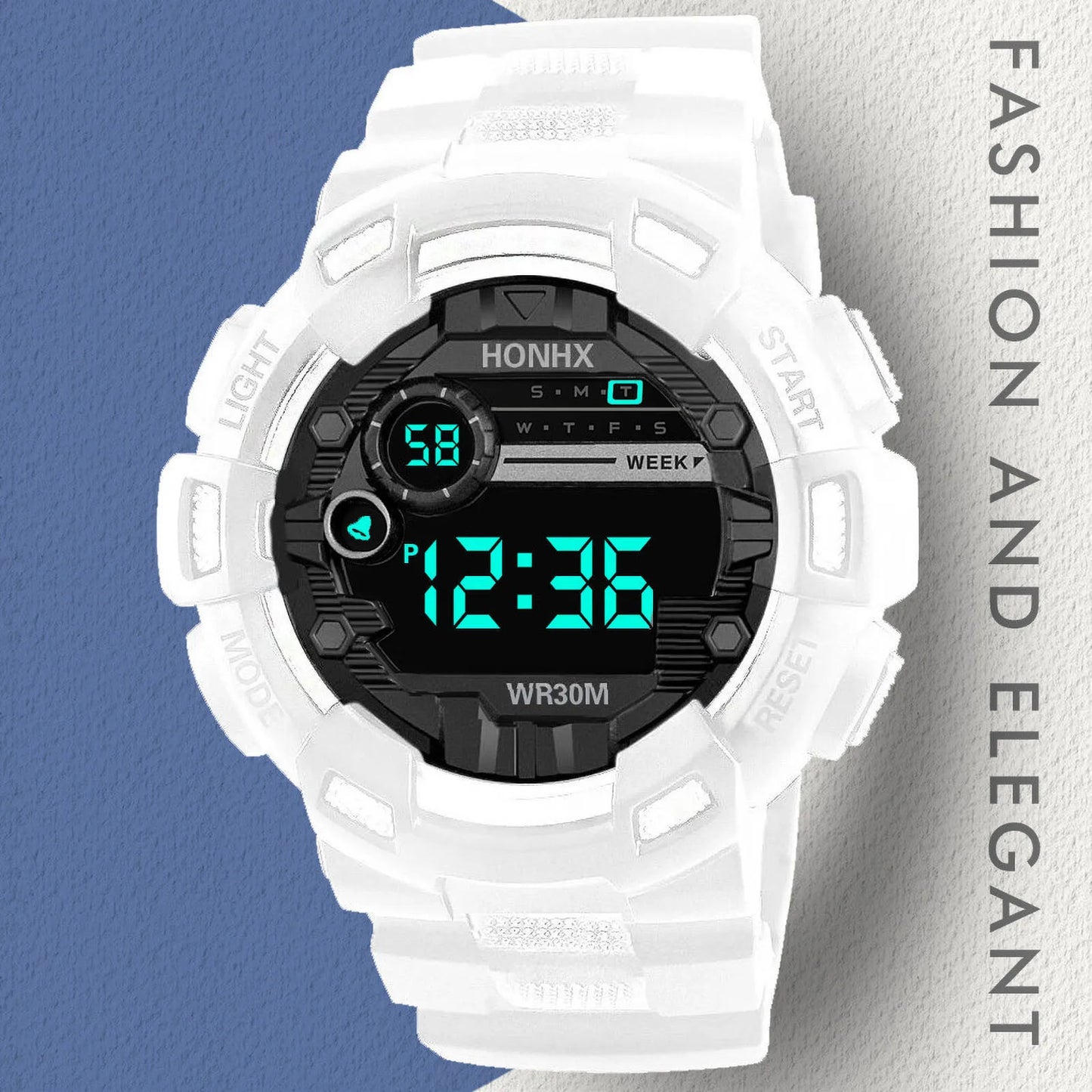 Fashion Men‘s Watch Waterproof Sports Digital Watches Men Large Dial Electronic Wristwatch Clock for Boys Child Reloj Hombre