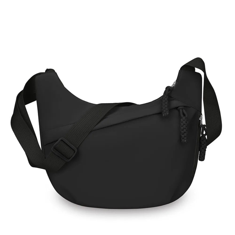 Fashion Large Capacity Women's Crossbody Bag Solid Color Multi-layered Shoulder Bag Simple Dumpling Bag Travel