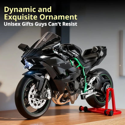 Kawasaki Ninja H2R 1:9 Scale Dynamic Model - Smoke Effect Alloy Motorcycle in Gift Box, Collector‘s Edition Cars