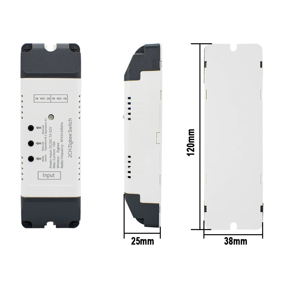 Zigbee Relay Breaker 7-32V 85-250V Switch Module Control Works With Tuya Smart Life App Alexa Google Smartthings Ewelink Hub