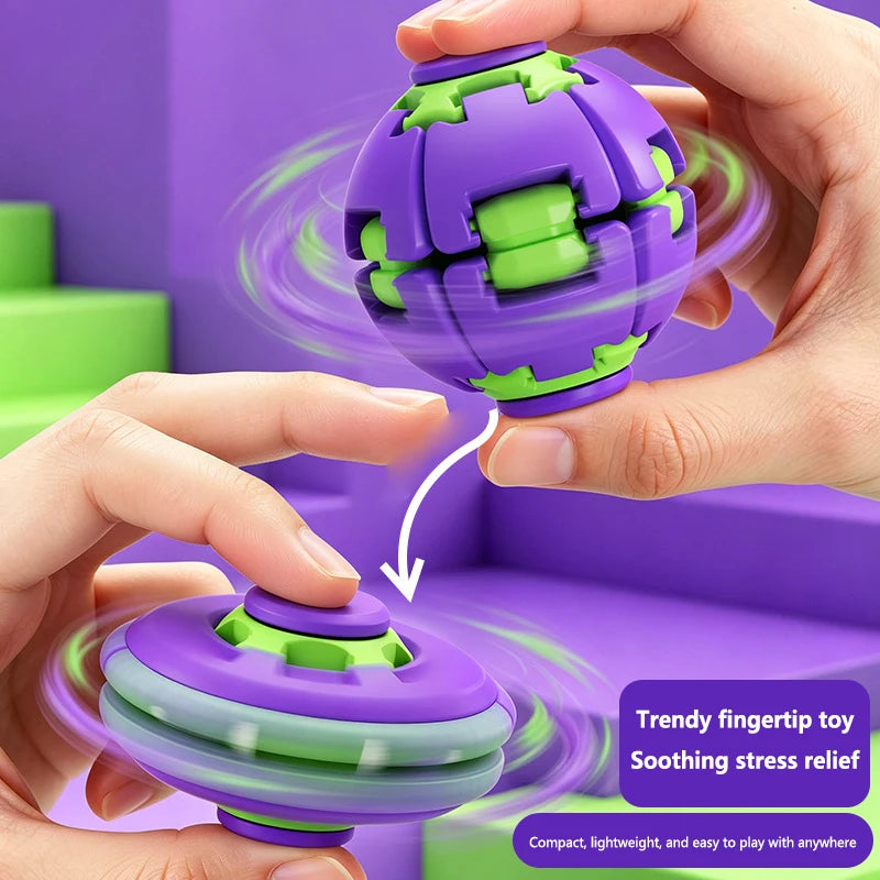New Fingertip Rotating Ball 3D Printing Stress Relieving Ball Pressing Rotating Fingertip Gyroscope Puzzle Portable Fun Toy