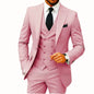 Slim Fit 3-Piece Men's Suit Set for Office Formal Business Wedding Groom Tuxedos Jacket Vest Pants Casual Male Men Clothing