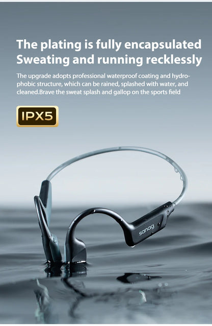 Sanag B22s Bone Conduction Earphone 16Hours Playtime IPX5 Waterproof Bluetooth5.3 Dynamic Spatial Sound Field Headphones