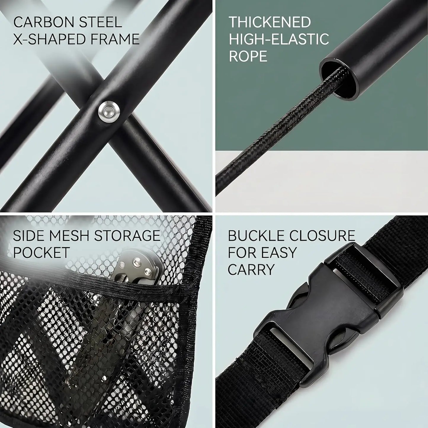Portable Folding Chair Beach Chairs 2-in-1 Backpack Chair Storage&Adjustable Strap Small for Camping Fishing Hiking Outdoor