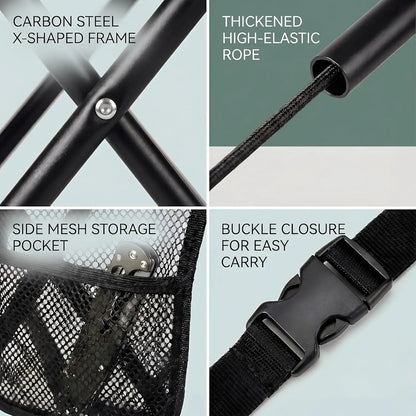 Portable Folding Chair Beach Chairs 2-in-1 Backpack Chair Storage&Adjustable Strap Small for Camping Fishing Hiking Outdoor