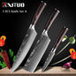 XITUO Chef knife 1-10Pcs Kitchen Knives Set Laser Damascus Pattern Ultra-Sharp Santoku Knife Cleaver Slicing Utility Fruit Knife
