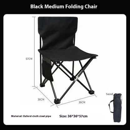 Outdoor Portable Folding Chair Foldable Car Super Durable Material, Integrated Storage Design Convenient to Comfort Camping Gear