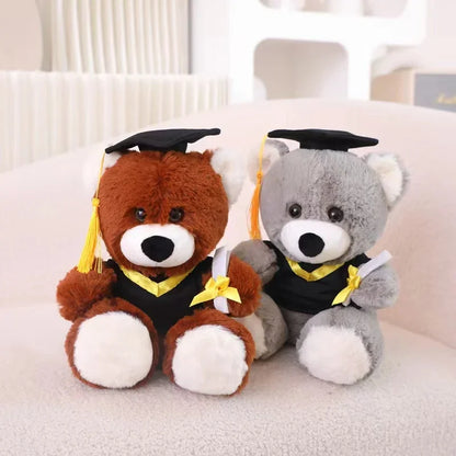 Graduate Plush Dolls Doctor Capybara Owl Bear Plush Toy Cute Stuffed Animal Toy Doll Soft Cartoon Pillow Graduation Gift