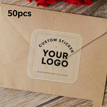 1-100Pcs Square Personalized Custom Stickers, Decor Labels for Holiday Gatherings, Memory Albums & Handmade Keepsakes