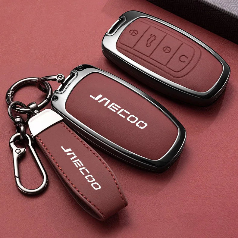 Car Key Case for Chery Jaecoo J7 7 PHEV J5 5 EV 2025 J8 8 2026 Keychain Remote Cover Shell Housing Ring Holder Fob Accessories