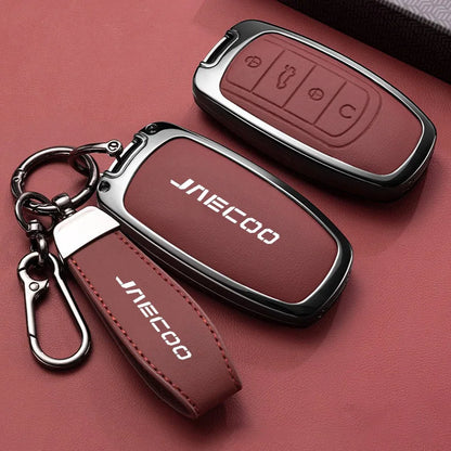 Car Key Case for Chery Jaecoo J7 7 PHEV J5 5 EV 2025 J8 8 2026 Keychain Remote Cover Shell Housing Ring Holder Fob Accessories