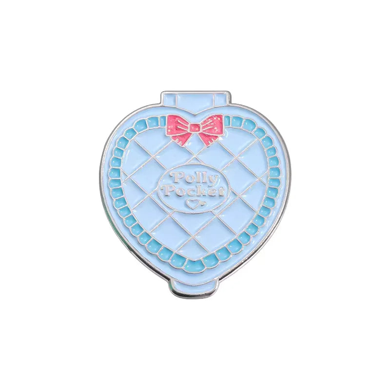 Polly Pocket Pendant Keychain Vintage Micro Playset Collectible Toy For Women Backpack Jacket Hat Fashion Accessory