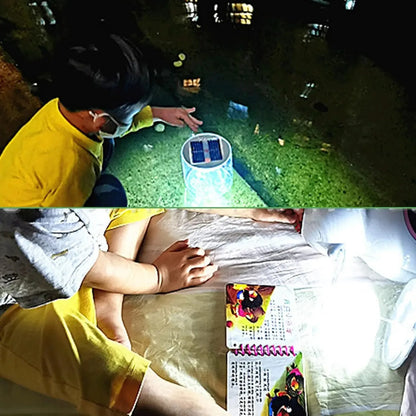 Solar Power Inflatable Camping Lights Outdoor LED Lamp Frosted Square Solar Panel Shed Light Emergency Hiking Lighting
