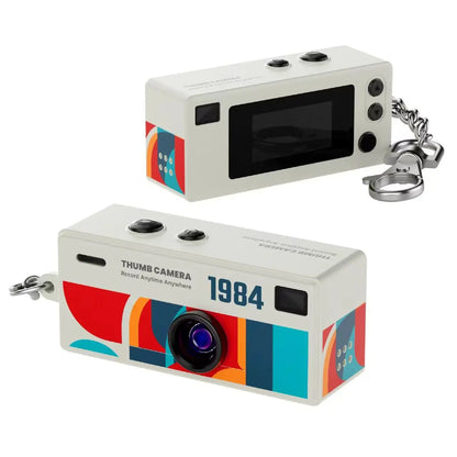 1080p Mini Thumb Camera Keychain Portable Video Camcorder Memory Card Support with Flash for Party Event Decoration Prop