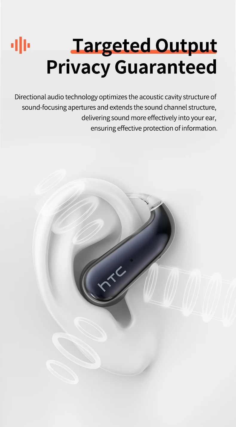 HTC Wireless Bluetooth Headset AI translation portable low latency USB-C clear sound comfortable fit anti-loss for music sports