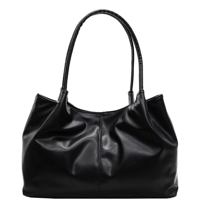 Fashion Women's Bag Large Capacity Tote Daily Commute Women's Shoulder Bag Black Soft PU Leather Handbag Shopping