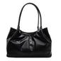 Fashion Women's Bag Large Capacity Tote Daily Commute Women's Shoulder Bag Black Soft PU Leather Handbag Shopping