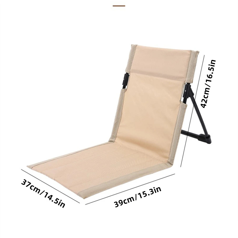 Foldable Camping Chair Outdoor Garden Park Single Lazy Chair Backrest Cushion Picnic Camping Folding Back Chair Beach Chairs