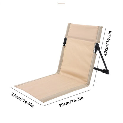 Foldable Camping Chair Outdoor Garden Park Single Lazy Chair Backrest Cushion Picnic Camping Folding Back Chair Beach Chairs