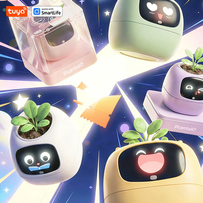 Gen1 Tuya Ivy Smart Planter,Endless Fun Over 49 Rich Expressions,7 smart sensors,AI Chips Make Raising Plants Easy and Fun