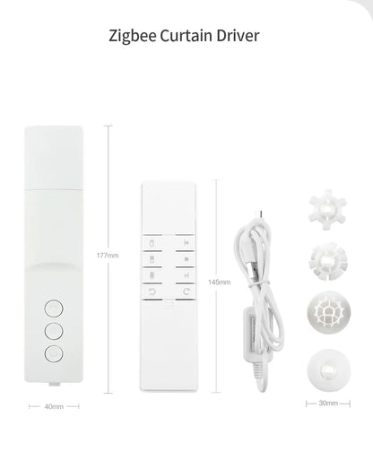 Zemismart Zigbee Smart Roller Shade Driver Electric Blinds Motor Power By Battery Works with Tuya Alexa Google Home Yandex Voice