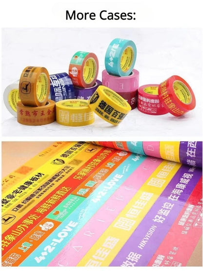 7 Rolls Logo Printing Adhesive Tapes Customized LOGO Brand Advertising Slogan for Carton Box Sealing Packing Labels 44mm
